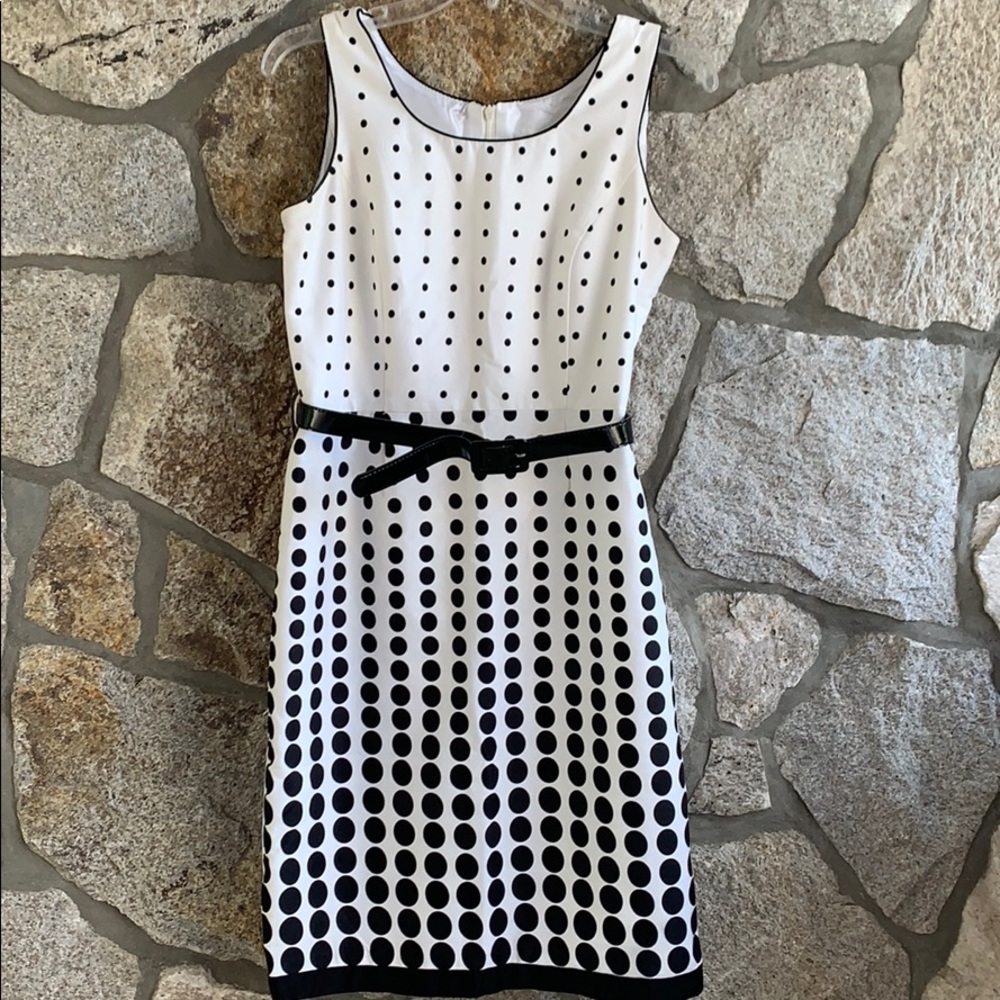 Studio I Black and White Polka Dot Dress